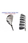 AGXGOLF Men's Left or Right Hand Magnum XS-TOUR Irons Set w/ #3 Hybrid Iron +5-9 Irons + PW & SW: Pro Series: Built In the USA!